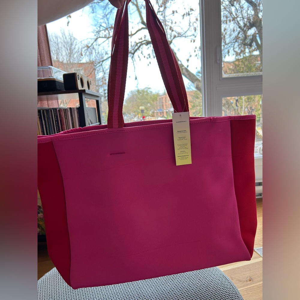 Summersalt Vibrant Pink Beach Tote Bag